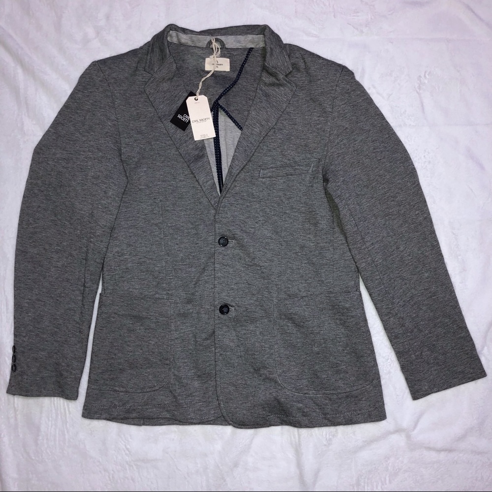 Civil Society Mens Knit Two Button Thompson Blazer